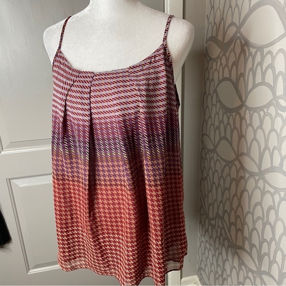 Cabi Size S Sleeveless Top Adjustable Spaghetti Straps Rust Flowy Lined - Picture 3 of 9